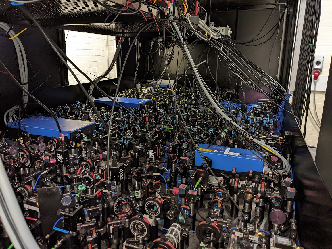A large, complex optical setup